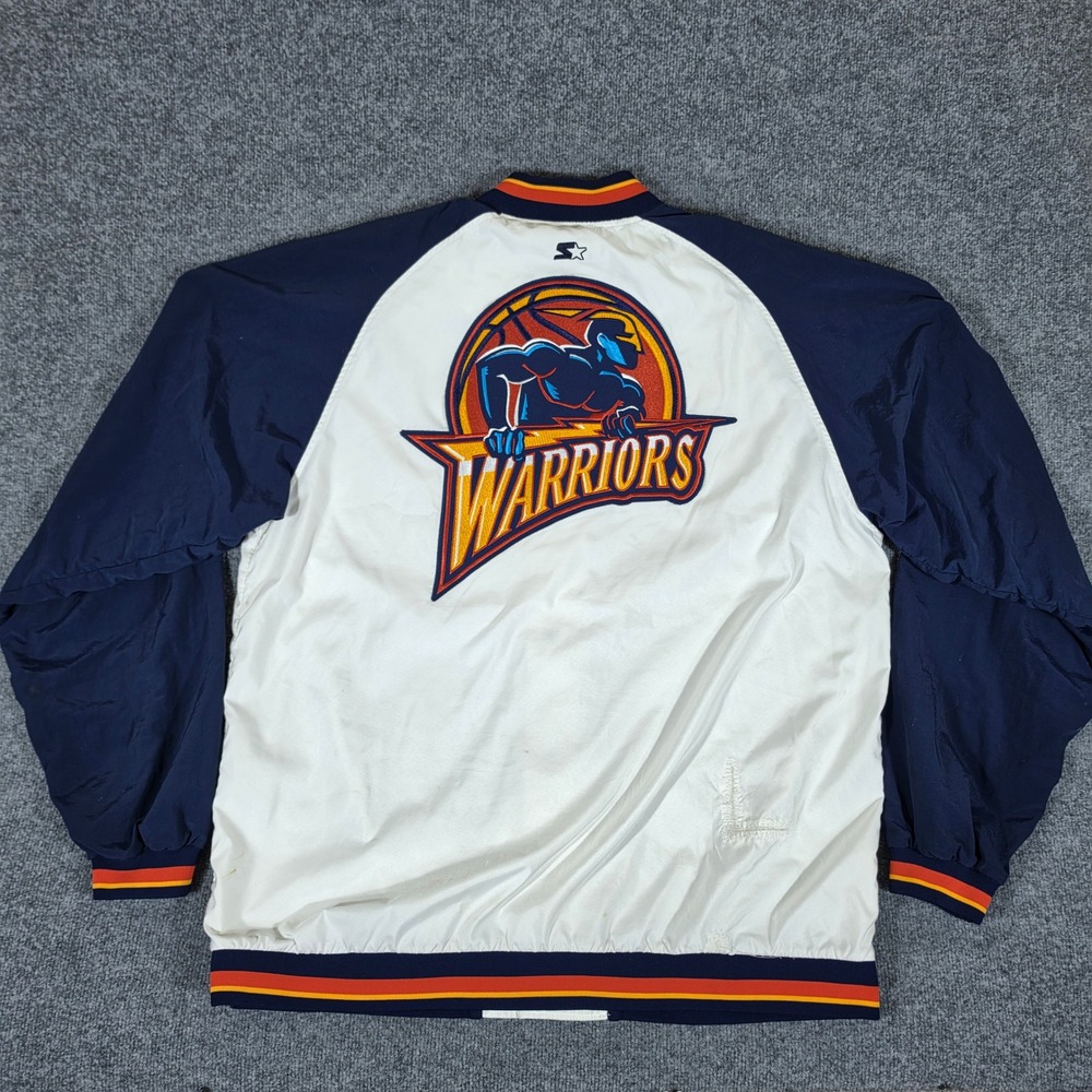 Rare Vintage 90s Team/Player Issued Starter NBA Warriors Warm Up Jacket Size 48